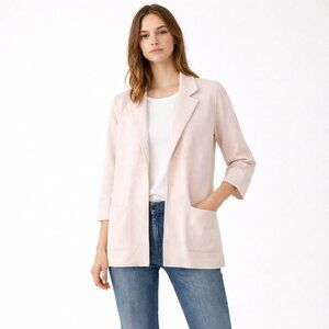 J.CREW 365 Sophie Open Front Knit Sweater Blazer Blush Pink Size Extra Small